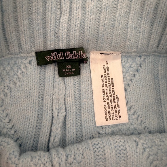Wild Fable Cable Knit Pants Light Blue XS - Picture 5 of 7